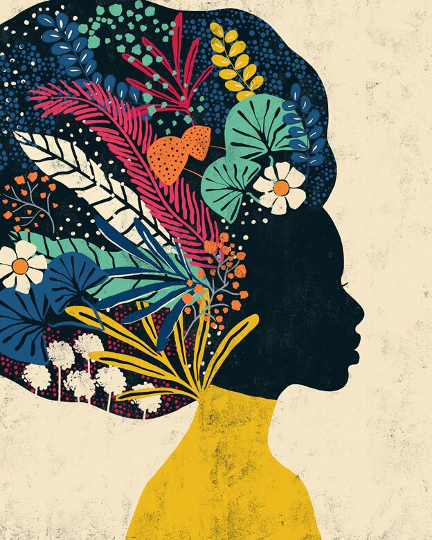 Afro - Blumen