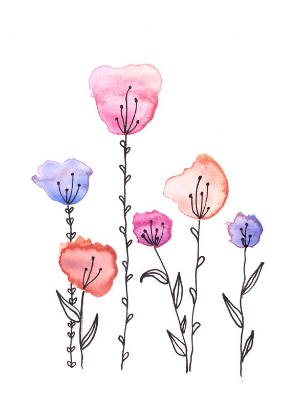 Aquarell Blumen