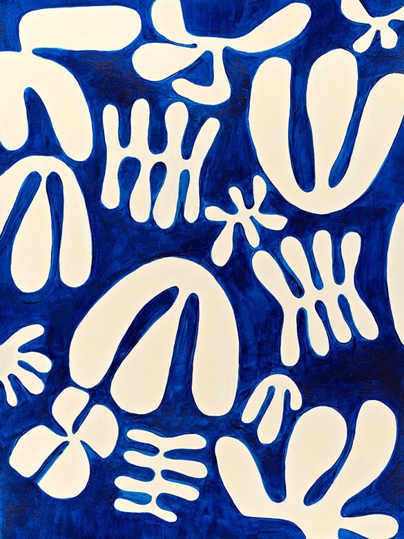 Weiße und Blaue Blüten