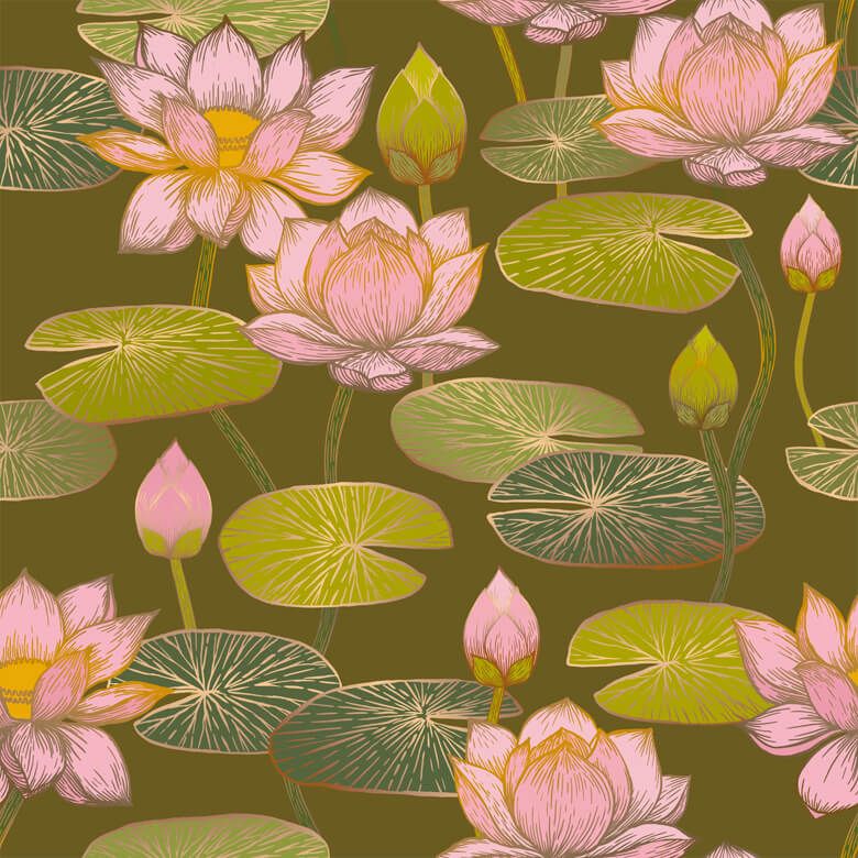 Lotusblüte – Moos