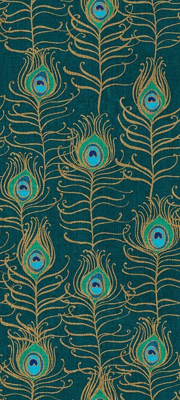 Peacock Feather Nouveau - Emerald