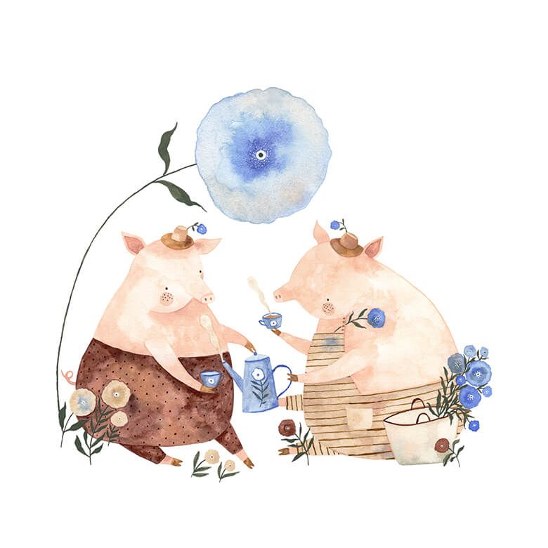 Blumige Teezeit