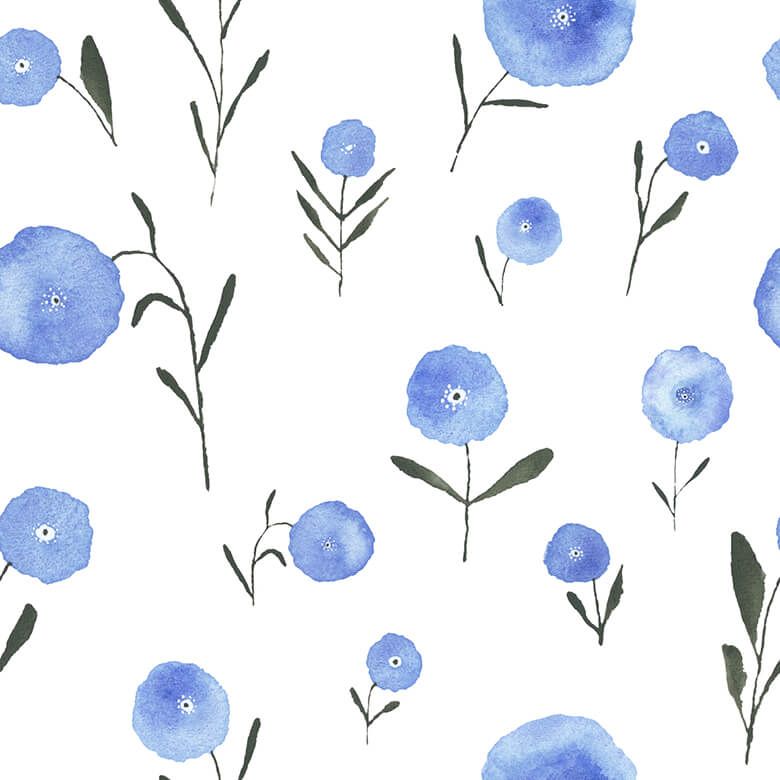 Blaue Blumen Muster