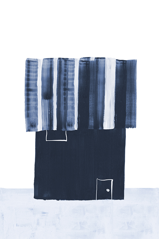 Kryptisches Zuhause in Blau Grau