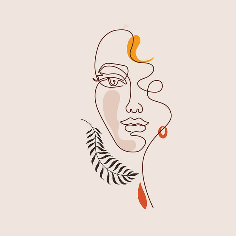 Line Art - Gesicht