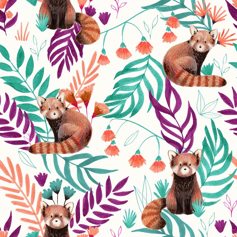 Roter Panda Muster