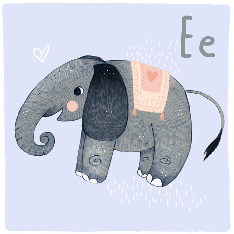 Buchstabe E – Elefant