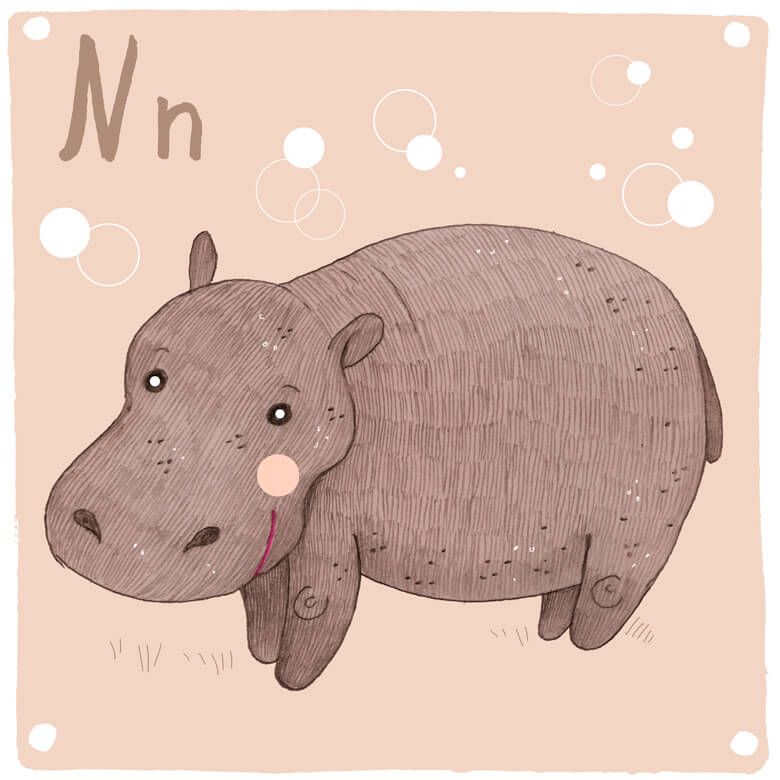 Buchstabe N – Nilpferd