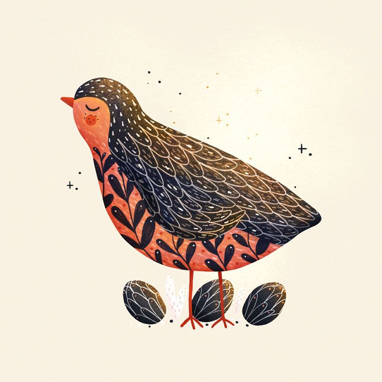 Bunter Vogel