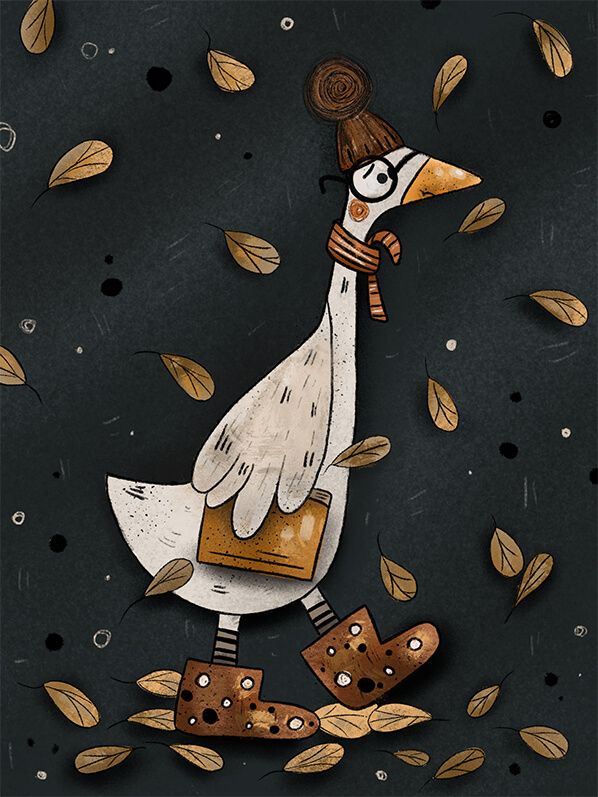 Ente im Herbst