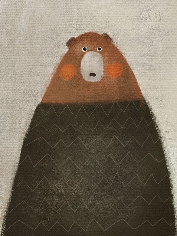 Bär mit roten Wangen