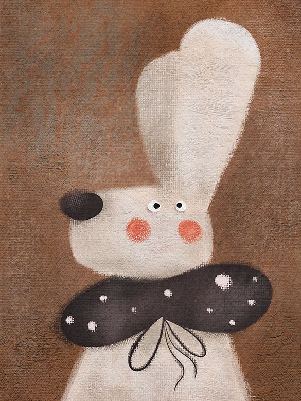 Hase mit Schleife