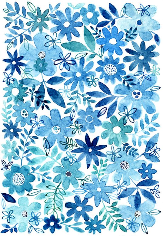 Botanischer Garten - Blaue Blüten