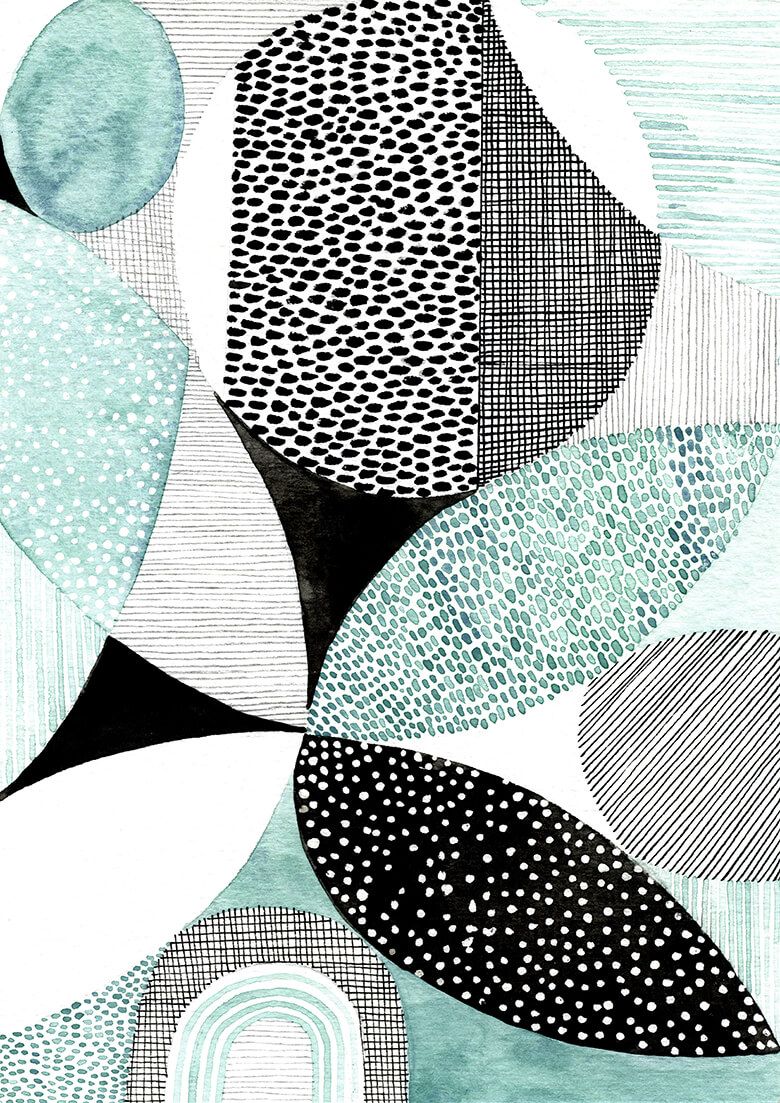 Mid Century Mordern - Aqua