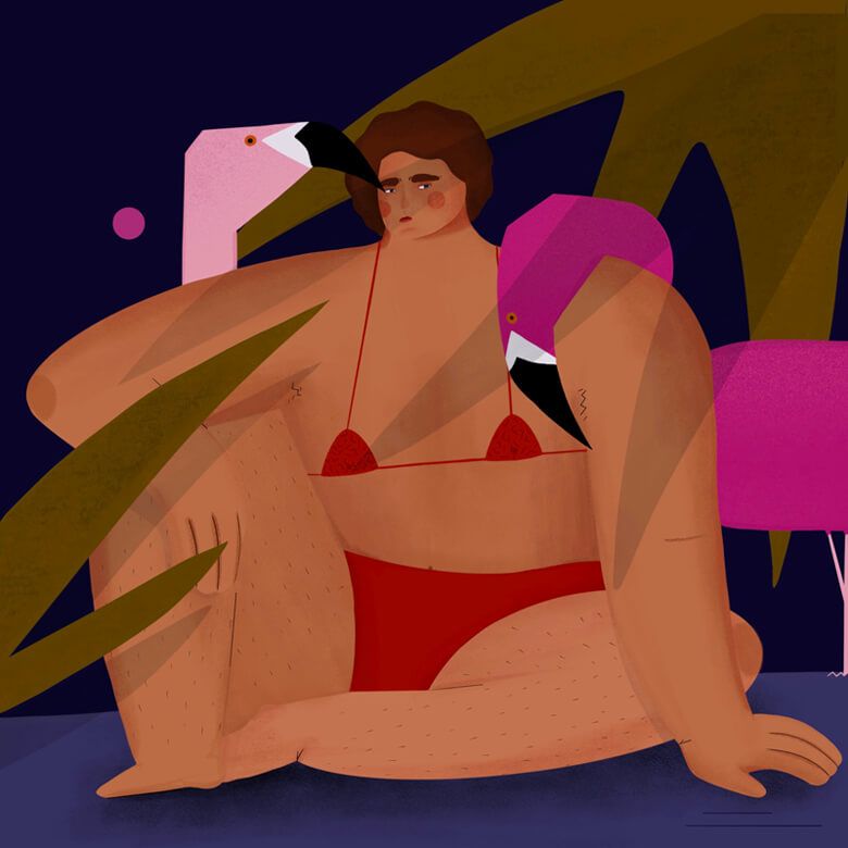 Flamingo, Afro & Bikini