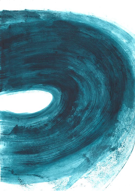 A wave moves