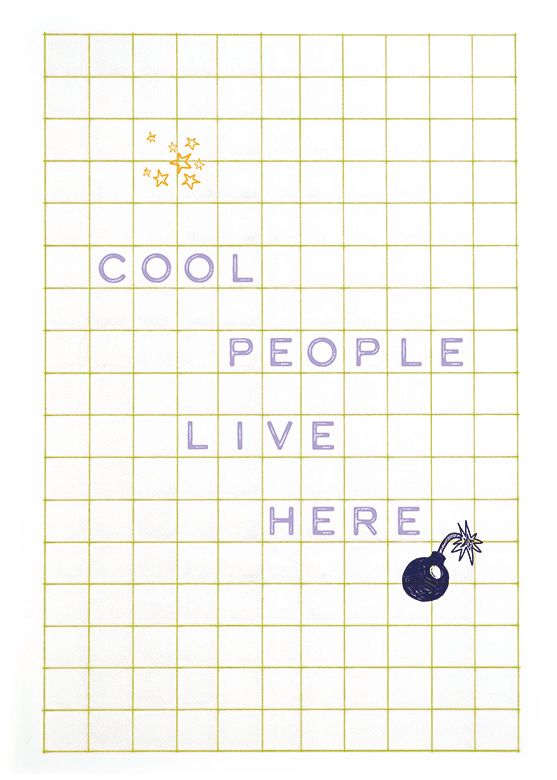 Cool People live here - Grün