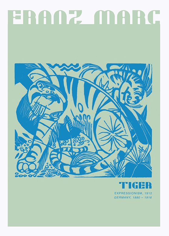 Franz Marc - Tiger - Grün