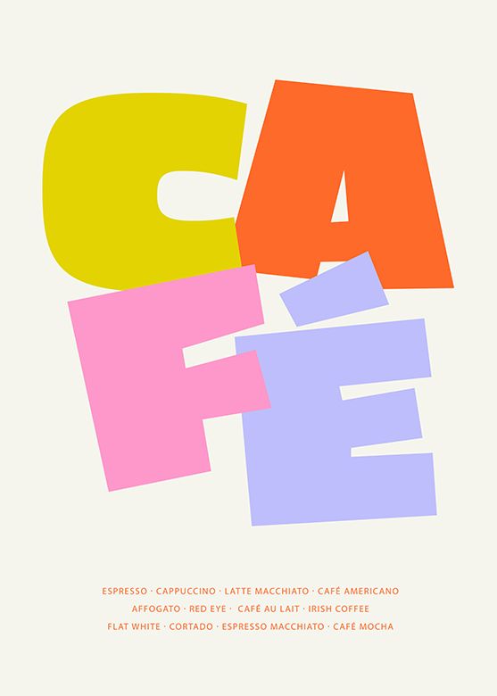 Colourful Café Letters