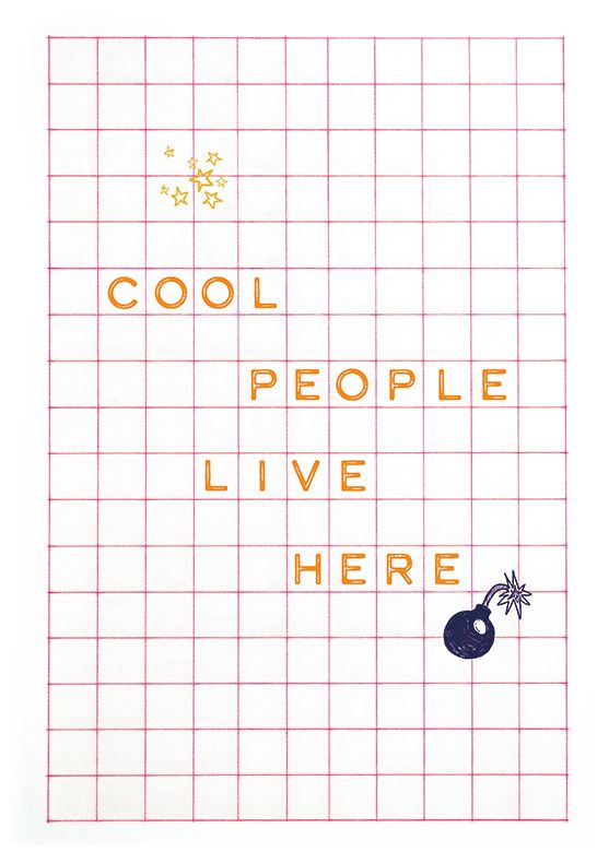 Cool People live here - Pink