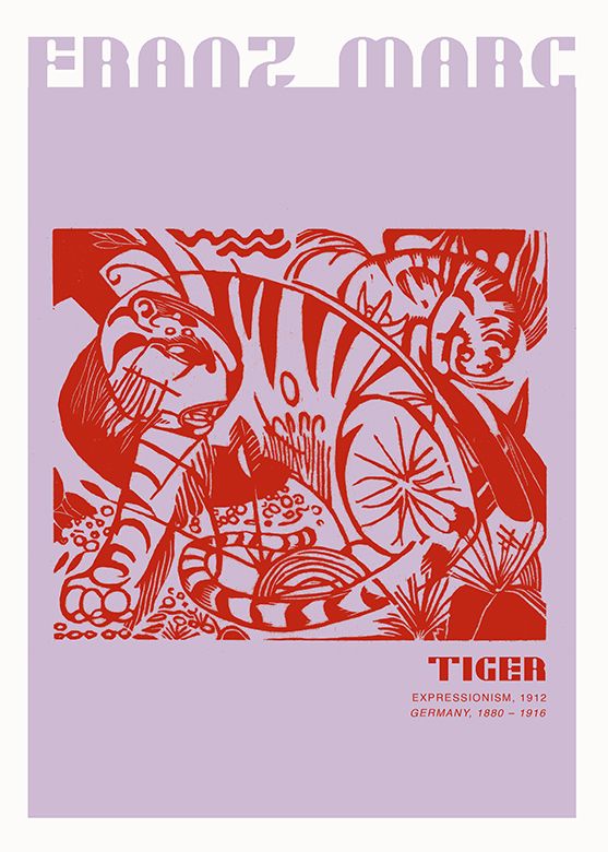Franz Marc - Tiger - Lila